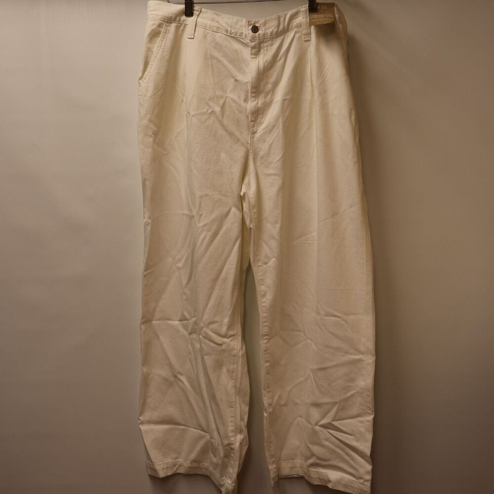 Madewell Emmet Wide-Leg Jeans White High Rise Full Length Women's Size 33 New